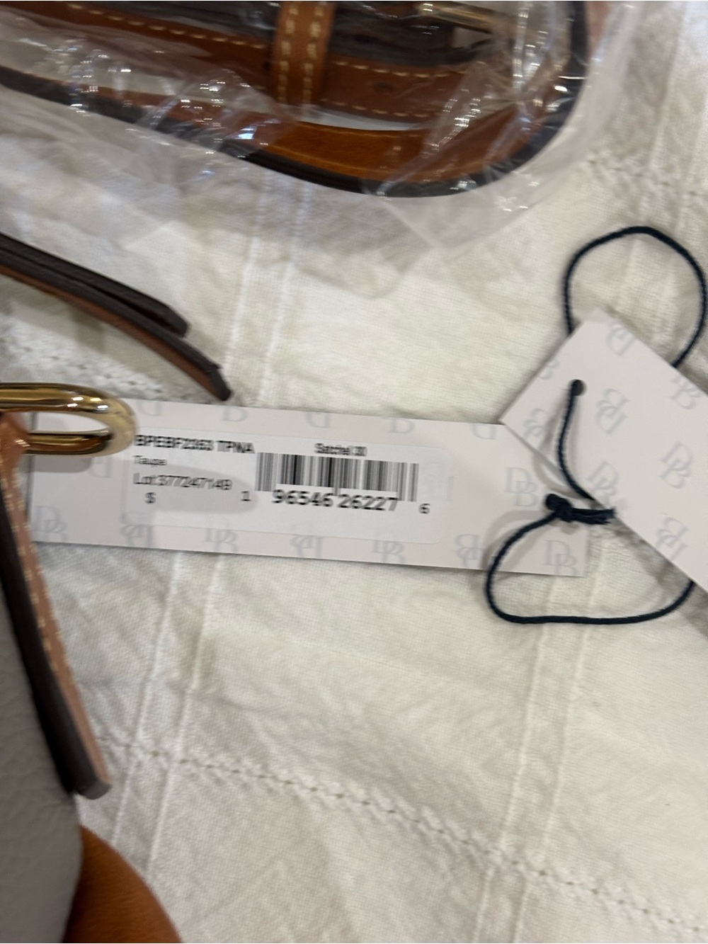 Dooney & Bourke Taupe Pebble with Florentine Leather Satchel with Gold Hardware - Picture 3 of 11